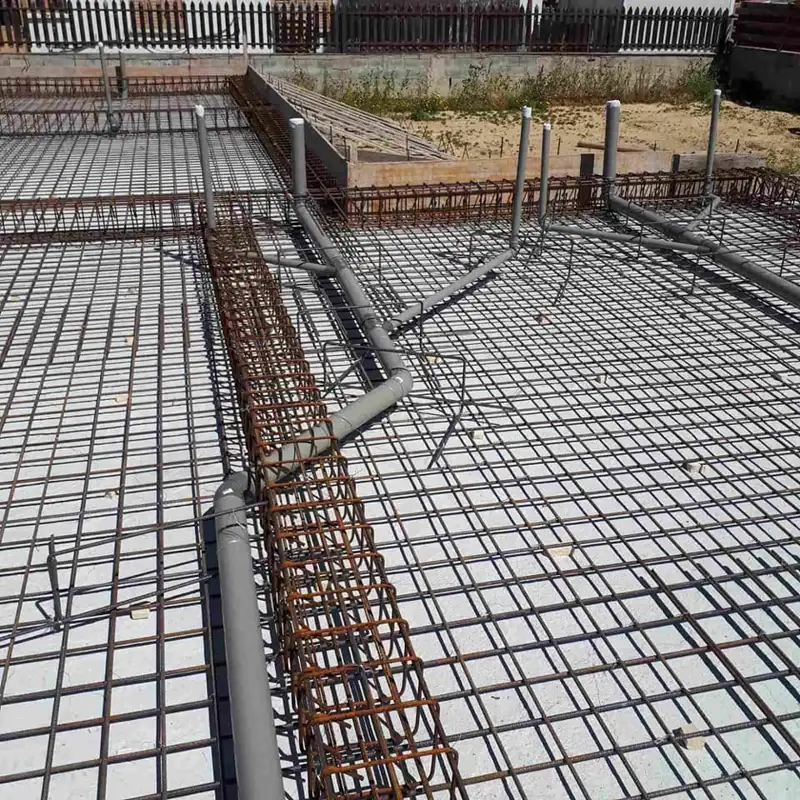 First-fix plumbing and drainage for a new house