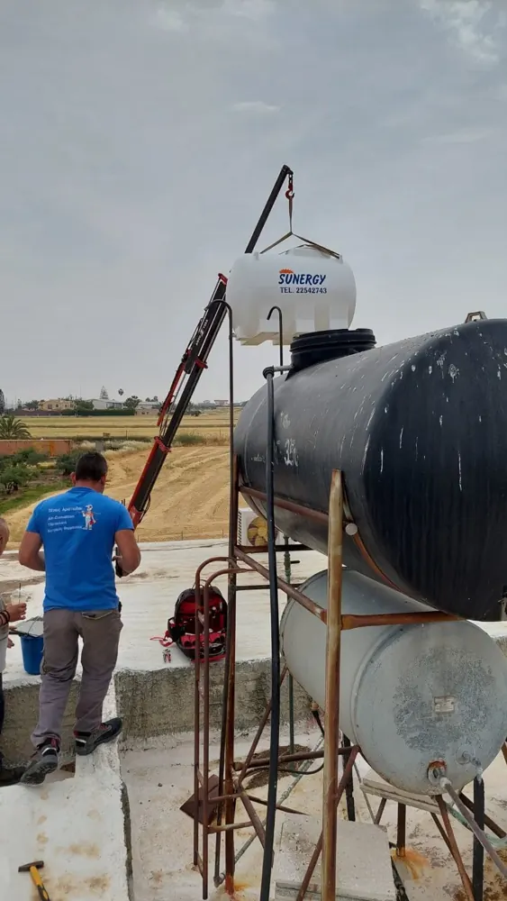 Replacing an old rusted solar water heater